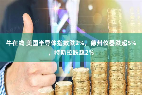 牛在线 美国半导体指数跌2%，德州仪器跌超5%，特斯拉跌超2%